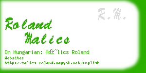 roland malics business card